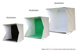 Freeshipping 40*40*40cm Mini Foldable Photography studio Kit, 35LED Lights, Black,Red,Green & White Backdrips Photo Studio Box