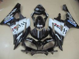 Injection Moulding hot sale fairing kit for Yamaha YZF R6 2006 2007 west sticker black fairings set YZFR6 06 07 OT11