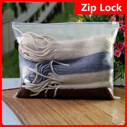 32x25cm Frosted Translucent Clothing Storage Zip Lock Plastic Packaging Bags Matte Clear Garment Package Dress Reusable Organizer Pouch