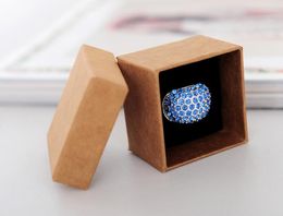 High Quality Jewellery Box/ Lovers Ring Box/Gift Package/ Kraft paper Box For Women Jewellery Storage box display 5*5*3.8cm Free Shipping