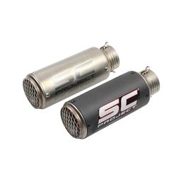 High Quality Stainless Steel 60mm 51mm Universal Motorcycle Exhaust Pipe Muffler Racing Exhaust With Scooter Motorcycle Street Bike