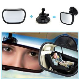 Mini Car Back Seat Baby View Mirror 2 in 1 Baby Rear Convex Mirror Adjustable Car Baby Kids Monitor Safety Reverse Safety Seat