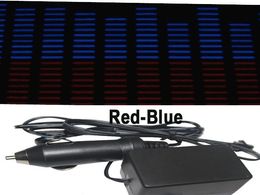 Sound Active Car Equaliser Led Sticker Music Blue-Red Colour EL Equaliser Glowing Lights Car Sticker High Quality El Flashing