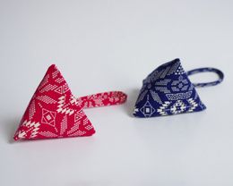 100pcs/lot 3colors Triangle Coin Purse Cotton Canvas Wallet Mini Cute Change Key Zipper Bag Case Pouch Women's Clutch Handbag Gifts