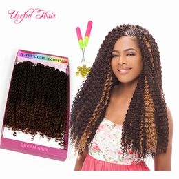 hot selll freetress synthetic braiding hair pre looped savana jerry Curly Braids Hair Extensions Ombre Hair Weaves Brazilian Texture Curly