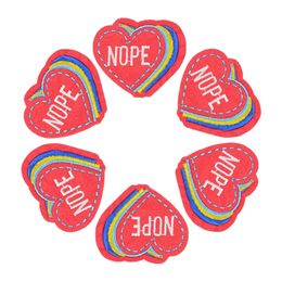 Diy Colorful love patches for clothing iron embroidered patch applique iron on patches sewing accessories badge on clothes bags