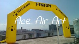 7mx4m Yellow Inflatable Event Arch Can Be Marked with Finish and Start Lines for Sports or Competitions