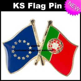 flag european union Australia - European Union Portugal Flag Badge Flag Pin 10pcs a lot Free shipping XY0076