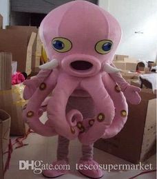 Big Cute seafoodo ctopus High Quality Furry Polar Cartoon Mascot Costume Party Fancy Dress Adult Size