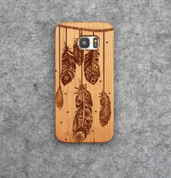 Newest Custom Bamboo Wood Case For Samsung Galaxy S6 S5 S7 edge Iphone 5 6 6s plus 7 Wooden Case Phone Cover Luxury