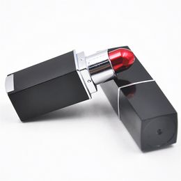 5 Pcs/Lot Metal Smoking Pipe red/purple Fashion Magic Lipstick Pipe MINI Portable Metal Smoking Accessory FilterTips caps