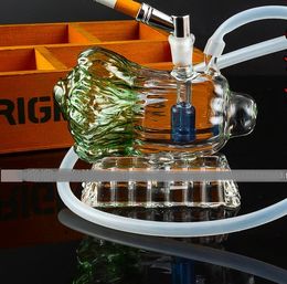 Gift-style glass Hookah, send the pot accessories, glass bongs, glass Hookah, smoking, color models, random delivery