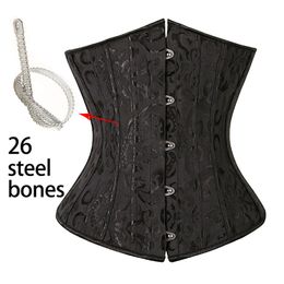 26 Steel Bones Sexy Control underbust Corsets & Bustiers Waist Cincher Corselet Body Shaper 9083