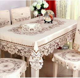 Hot sales Europe Polyester Tablecloth Embroidered Tablecloth Square Floral Home Hotel Wedding Table Cover Decorative toalha de mesa