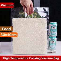 30x40cm High Temperature Cooking Vacuum Clear Packaging Freezer Food Saver Storing Bags Meat Snacks Storage Sealing Plastic Package Pouch