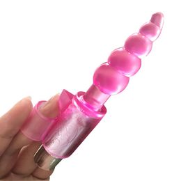Anal Plug G Spot Vibrator for Women Man Vibrating Butt Plug Small Size Jelly Anal Toys Adults Sex Products 17417