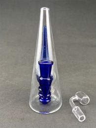 vhfNew blue diffuser glass bong Glass Pipes Colourful Bong Big Beaker Oil Rig 14mm Glass Bowl or quartz banger