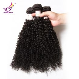 20% Off 2017 new arrival Dyeable Peruvian Brazilian Virgin Hair afro kinky curly 3 Bundles/ lot Human Hair Weft free shipping