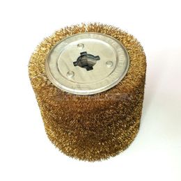 deburring machine Canada - Stainless Steel Wire Brush Wheel Wood Open Paint Polishing Deburring Wheel for Electric Striping Machine