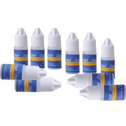 Wholesale-10 Pcs 3g Adhesive Glue Professional Acrylic Nail Art Tips Decor Manicure Tool In Stock Fast Shipping