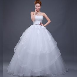 2019 Princess Wedding Dress from China Strapless Sweetheart Layers Tulle Skirt Wedding Gowns Corset Back Bridal Dresses Floor Length