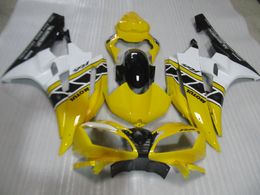 Injection Mould 100% fit for Yamaha YZF R6 2006 2007 yellow white fairings set YZFR6 06 07 OT20