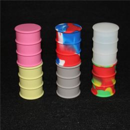 20 pieces free 26ml silicone jar dab wax container hot silicone container concentrate jar multi Colours silicone oil drum wax barrel