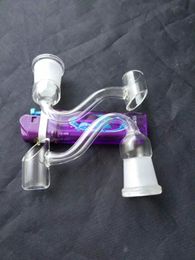 2017 STOCK High Quality 14mm female Glass Quartz Banger By Liguid Sci curved pipe Quartz nail for water pipe Glass bongs