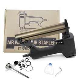 stapler tools UK - free shipping pneumatic straight nail gun smooth air stapler wind strip nail tool woodworking home decoration no jam carton package