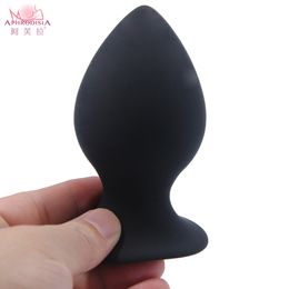 APHRODISIA Silicone Anal Butt Plug with Stable Strong Suction Cup, Sexy Toys for Male or Female Sex Products for Women Black/Pink