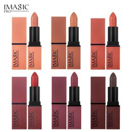 12pcs/lot IMAGIC Velvet Matte 6 Colours Lip Stick Silky Temptation Rouge Waterproof Long-lasting Batom Hot Sexy Colours Lipstick Make Up