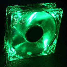 8025 GDT Green LED PC Computer Case Brushless Cooling Fan 80mm 8080x25mm 8025S DC 12V 4Pin Cooler