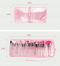 New Professional 24 PCS Makeup Brush Set Make-up Toiletry Kit Wool Brand Make Up Brush Set Case Free DHL