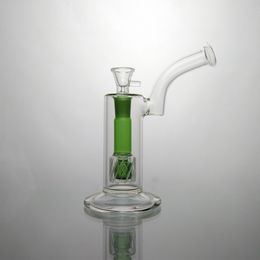 bong glass water pipes colorful water bongs with green inner showerhead bubbler 8.6 inches 18mm Bowl