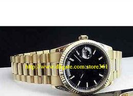 store361 new arrive watches Men's 36mm 18kt GOLD PRESIDENT Black Index