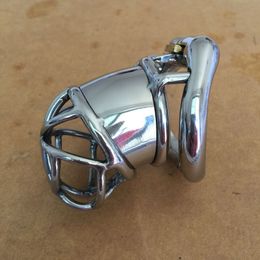 -2017 nuovo anello design castità maschile dispositivo con curva cazzo anello bdsm sesso giocattoli 65mm lungo acciaio inossidabile castità gabbia
