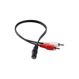 Freeshipping 10pcs/lot 3.5mm Stereo Audio Female Mini Jack to 2 RCA Male Socket to Headphone 3.5 Y Adapter Cable Universal