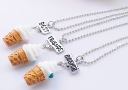 Ice Cream Best Friends Forever Necklace new jewelry women necklace necklace Kids Christams gift Drop Ship