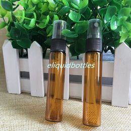 10cc Empty Glass Mist Spray Refillable Cosmetic Perfume Atomizer 10ml Amber Spray Pump Bottles 540Pcs Free DHL