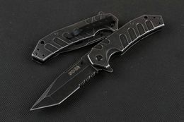 SOG K959B Stonewashed Tactical Folding Knife 440C 56HRC Serrated Blade Outdoor Hunting Survival Pocket Knife Military Utility EDC Gift Knife