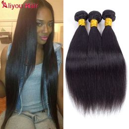 Grade 8a Straight Brazilian Virgin Hair Top Peruvian Indian Cambodian Malaysian Human Hair Weave Bundles Straight Brazilian Hair Extensions