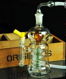 Siamese bottle Hookah, Send pot accessories, glass bongs, glass water pipe, smoking, color models shipped