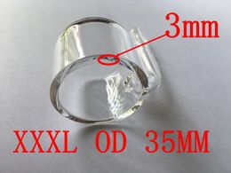 Newest 3mm XXXL Quartz Banger Nail With 35mm OD Female Male 10mm 14mm 18mm 45 90 Degrees Domeless Quartz Club Bangers Nails