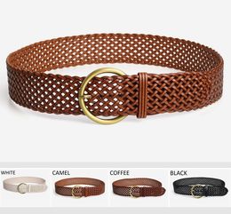 female chastity belt simple wide knitting leather belt for women and ladies designer belts summer fashion for dress