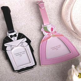 Free Shipping 50PCS(25Pairs) Bride and Groom Luggage Tag Wedding Gifts Presentes de Casamento Party Reception Gifts