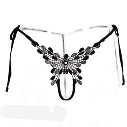 Wholesale Open panties Brand Luxury sexy lingerie Embroidery Lace Butterfly G-String Sexy panties women sexy thong