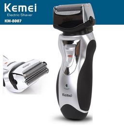 New Rechargeable Electric Shaver Razor Portable Men Beard Shaver Trimer Barbeador Face Care Groomer KM-8007 EU Plug