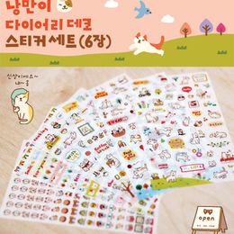 skins paper Australia - Wholesale- New Cute Lovely 6 Sheet Cat Paper Stickers for Diary Scrapbook Book Wall Photo Decor Skin DIY*cartoon