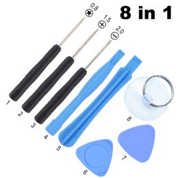 8 in 1 Repair Pry Tools Kit Opening Tool With Pentalobe For Apple iPhone4 4G 5G 5S 6G 6Plus Samsung Galaxy 2000set/lot