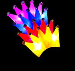 LED Crystal Crown Headbands Light Up Party Rave Fancy Dress Costume Light Up Brithday Hen Party Flashing Headbands Christmas Holiday Favours